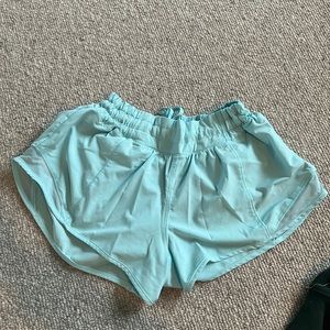 Teal Lululemon hotty hot shorts